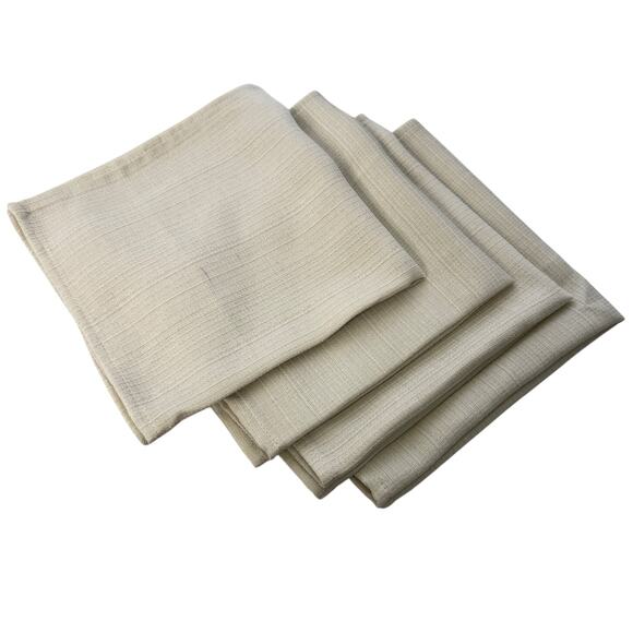 Noritake Colorwave Collection Napkin Jute Textured Set Of 4 Cream Square 19"x19" - Picture 1 of 6
